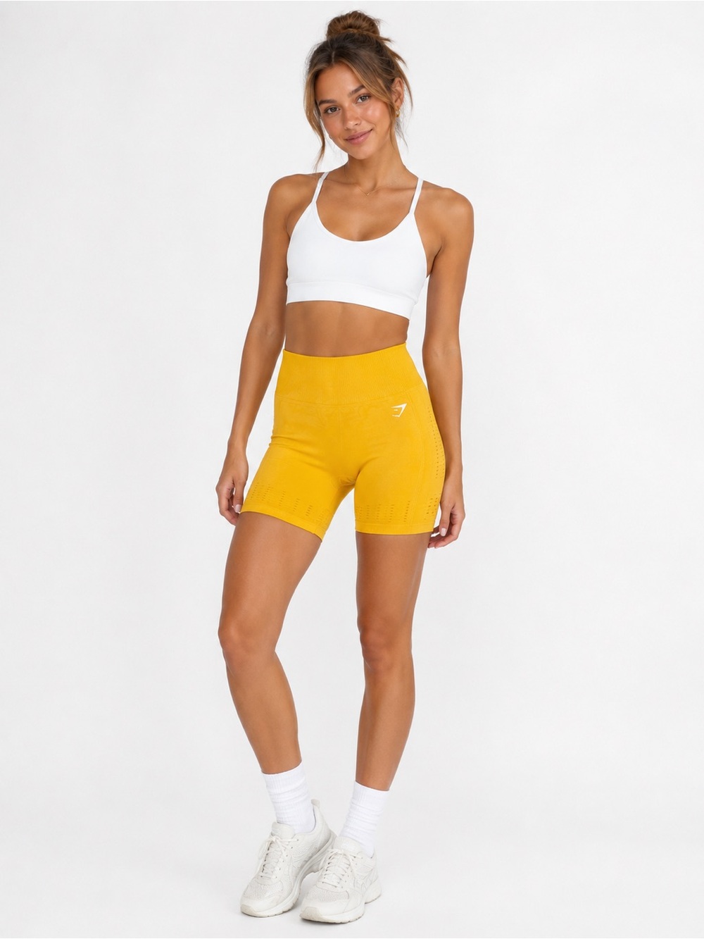 Gymshark Seamless High-Rise Bike Shorts - Yellow